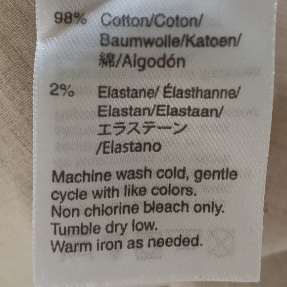 J.  Crew Men's Beige Button-Up Shirt | Secret Wash | Slim Stretch | XL - Picture 4 of 4